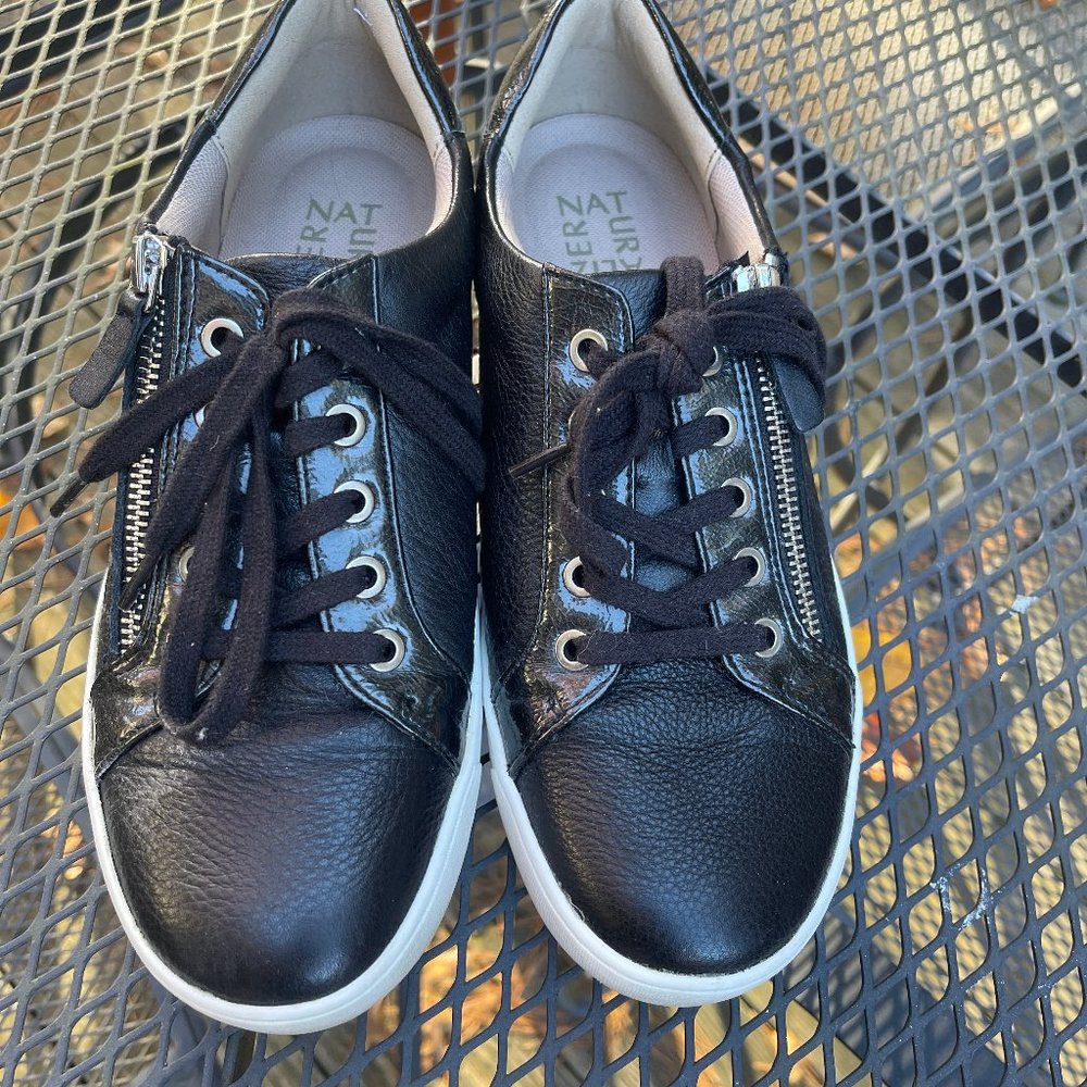 Naturalizer Black Leather Sneakers